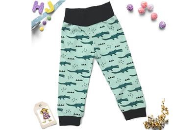Buy 12-18m Cuff Pants Green Crocodiles now using this page